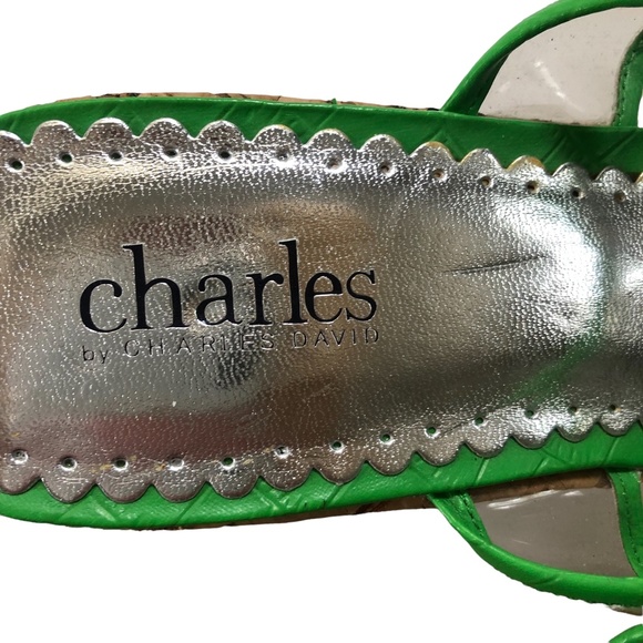 Charles by Charles David Green Cork Wedges 7 - 7.5 - Picture 9 of 11